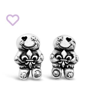 Cristy Cali new voo-doo doll stud earrings in sterling silver
